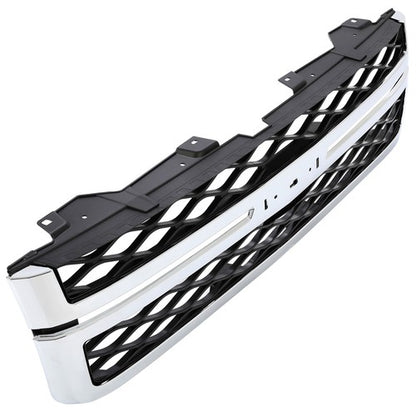 Solid Spare Grille Assembly For 2011-14 Silverado 2500 HD Silverado 3500 HD Black and Chrome