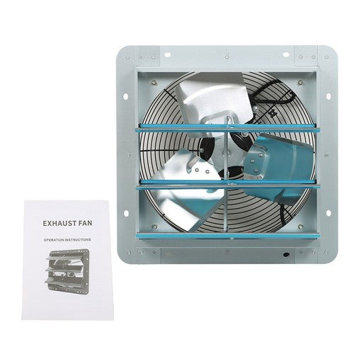 Solid Spare 14 Inch Shutter Exhaust Fan Aluminum High Speed Wall Mounted Greenhouse Garage