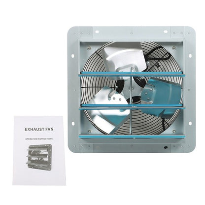 Solid Spare 14 Inch Shutter Exhaust Fan Aluminum High Speed Wall Mounted Greenhouse Garage