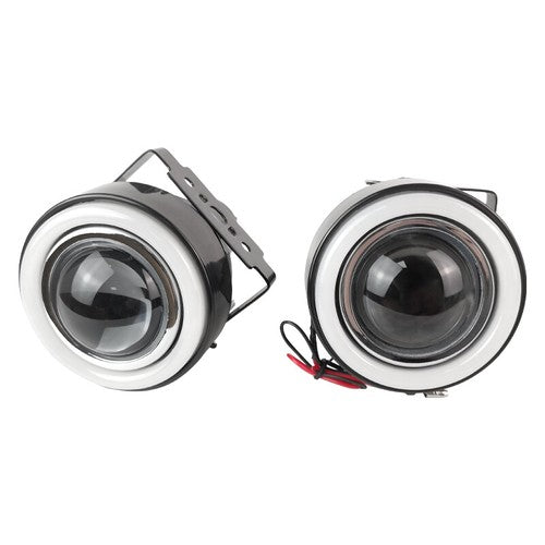For Dodge 3" inch Projector Fog Light Lamps CCFL White Halo Angel Eyes Rings