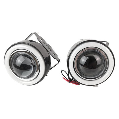 For Dodge 3" inch Projector Fog Light Lamps CCFL White Halo Angel Eyes Rings