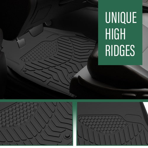 Solid Spare All Weather TPE Floor Mats Liners Fit For 18-25 Freightliner Cascadia 116 126