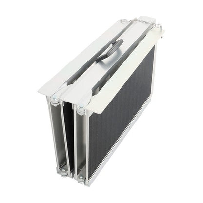 Solid Spare Multi-Fold Aluminum Wheelchair Ramp Motorcycle Loading Ramp 6'L×9.8"W 600lbs US