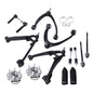 Solid Spare Front Upper Lower Control Arms Wheel Hub 4WD 14pc For GMC Sierra 1500 2007-2013