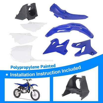 Solid Spare Restyle Plastics Kit Set 2018 Style Blue For Yamaha YZ125 YZ250 2002-2020