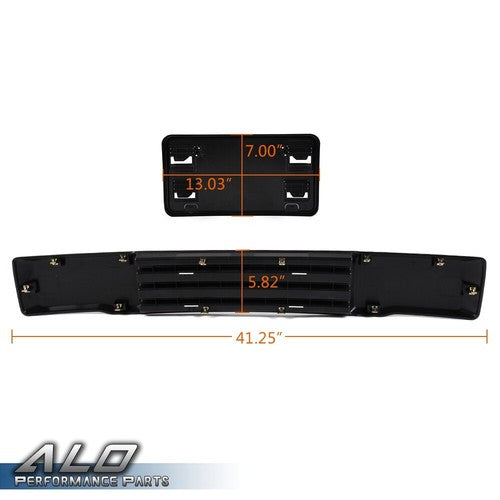 Solid Spare For 2015-2017 Ford F-150 F150 Front License Plate Bracket Panel & Bumper Trim