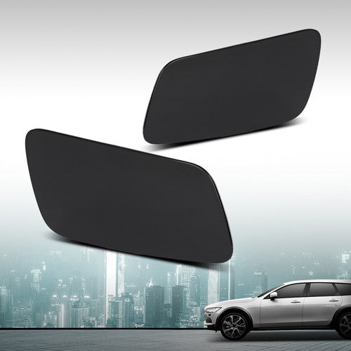 Solid Spare Fit For 17-25 Volvo S90 V90 Cross Country Headlight Washer Cover Cap Left+Right