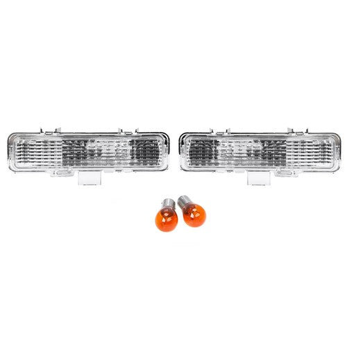 Solid Spare Front Corner+Bumper Signal Lights Parking Lamps FOR 83-94 Chevy Blazer&82-93 S10