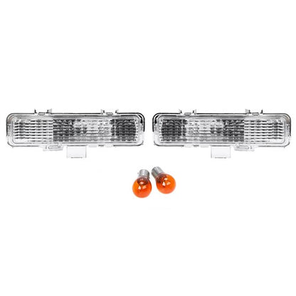 Solid Spare Front Corner+Bumper Signal Lights Parking Lamps FOR 83-94 Chevy Blazer&82-93 S10