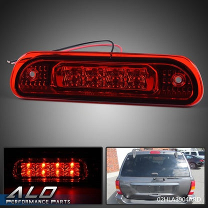 Solid Spare Fit For 99-04 Jeep Grand Cherokee Cargo Lamp Red 3D Third 3rd Brake Light