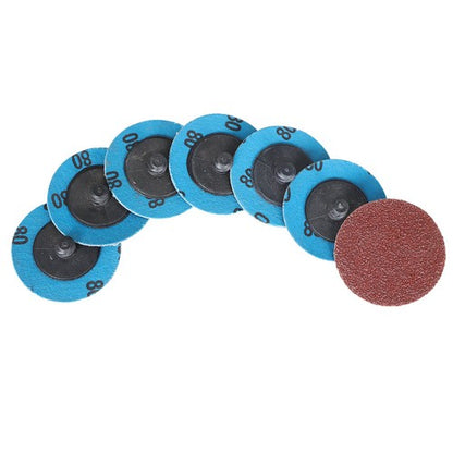 Solid Spare 1/4 Holder Die Grinder Quick Change Disc 71PCS 2" Roll Lock Sanding Discs Set W/
