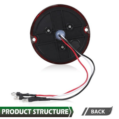 Solid Spare Universal Red W/ Clear Lens [19 LED] Watermelon Marker Turn Signal Light