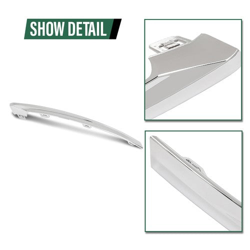 Solid Spare Fit For 2022-2024 Volvo XC60 Right+Left Side Front Bumper Molding Trim Chrome