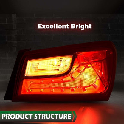 Solid Spare Fit For 16-20 Chevy Malibu Tail Light Lamp Outer Replacement Passenger Side