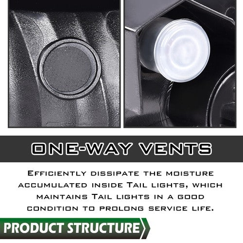 Solid Spare Red/Black Rear Tail Light Brake Lamp Fit For 16-22 Toyota Tacoma TRD Left Side