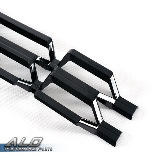 Solid Spare Fit For 2016-2018 Chevy Silverado 1500 Black ABS Grille Overlay Covers Inserts