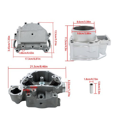 Solid Spare 11 Cylinder Head Cover+Cylinder Head+Sleeve Cylinder For honda RANCHER TM TRX420