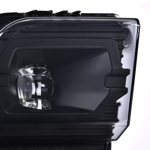 Solid Spare Fit For 2019-2022 Chevy Silverado 1500 New Generation LED Fog Lights Lamp Black