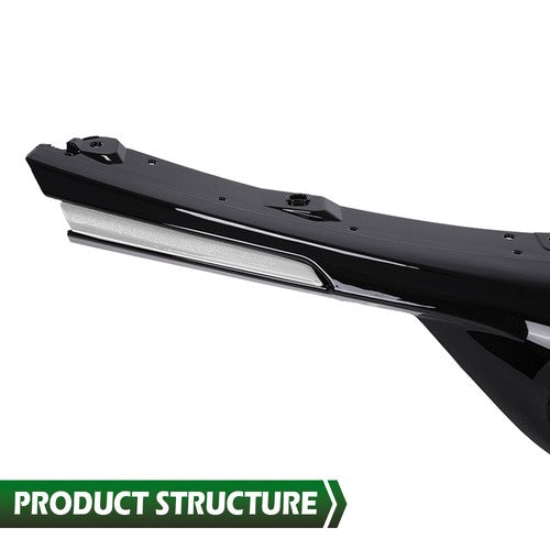 Solid Spare Fit For 2016-2018 Toyota RAV4 Front Bumper Upper Hood Grille w/ Chrome Trim