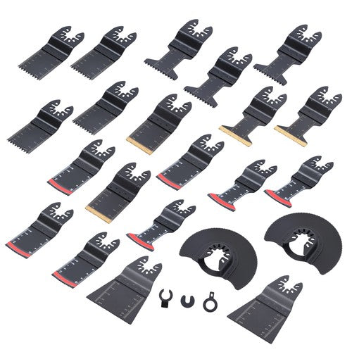 Solid Spare 25PCS Titanium Oscillating Tool Blade, Professional Bi-Metal Multitool Blades Ki
