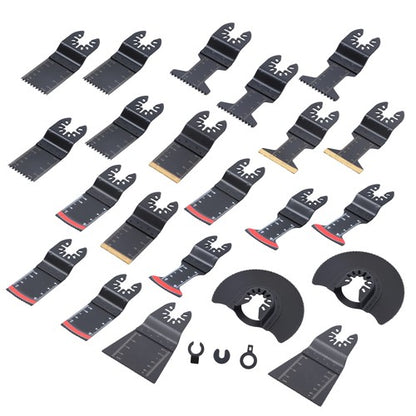 Solid Spare 25PCS Titanium Oscillating Tool Blade, Professional Bi-Metal Multitool Blades Ki