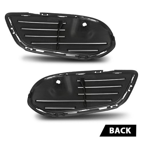 Solid Spare Front Bumper Insert Fog Light Cover Fit For 2015-2018 Mercedes Benz C-Class