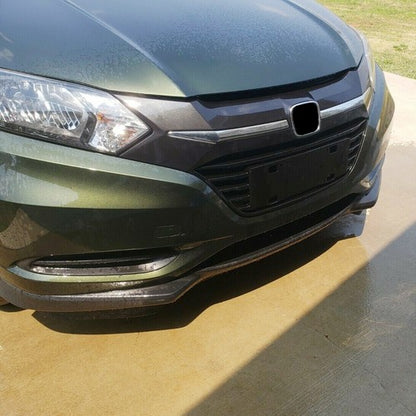 Solid Spare Front Upper Black Grille Grill W/Chrome Trim For Honda HR-V HRV 2016 2017 2018