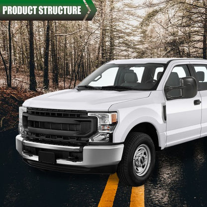 Solid Spare 1Pair Side Tow Mirrors Power+Heated Fit For 1999-2007 Ford F250 F350 Super Duty