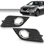 Solid Spare Fit For 16-19 Nissan Sentra Front Bumper Fog Light Bezel Left+Right Side