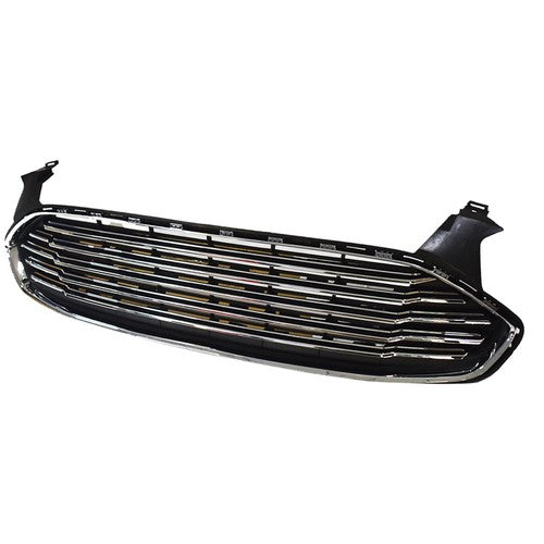 Solid Spare New For Ford Fusion 2013-2016 2pcs Chrome Grill Front Upper & Lower Grille Kit