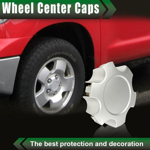Solid Spare Fit For Toyota Sequoia Tundra 03-07 Wheel Center Hub Caps Silver 56069440