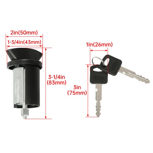 Solid Spare For Ford F250 F350 E150 Ignition Switch Lock Cylinder+Door Lock Cylinder 2 Keys