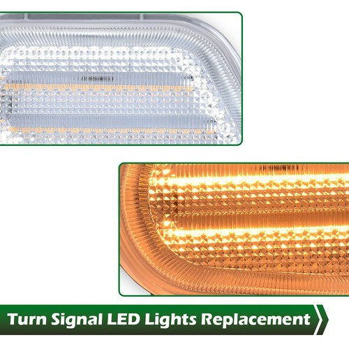 Solid Spare Fit For 1998-2002 Pontiac Firebird Trans Am Front Bumper LED Turn Signal Lights