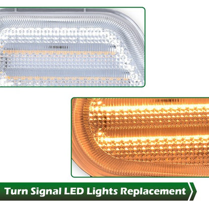 Solid Spare Fit For 1998-2002 Pontiac Firebird Trans Am Front Bumper LED Turn Signal Lights
