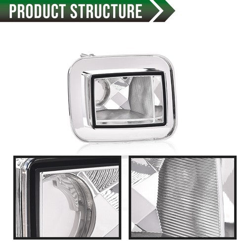 Solid Spare Fit For 2003-2008 H2 Hummer Clear Lens Front Turn Signal Light Parking Lamp