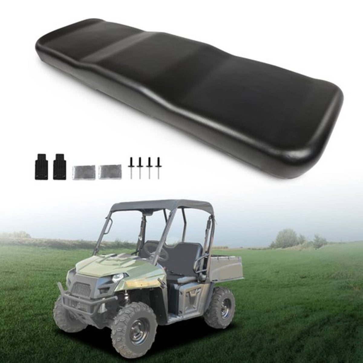 Solid Spare Seat Bottom Black Fit For Polaris Ranger 2X4,4X4,6X6(05,06),2X4/4X4 (06, 07)+++