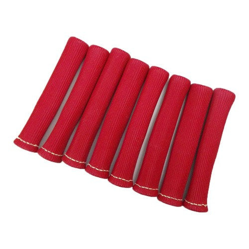 Solid Spare 1200° RED SPARK PLUG WIRE BOOTS HEAT SHIELD PROTECTOR SLEEVE SBC BBC 350 X8