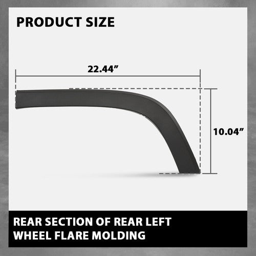 Solid Spare Rear Left Fender Flare Wheel Molding Rear Section Fit For 19-23 Jeep Cherokee