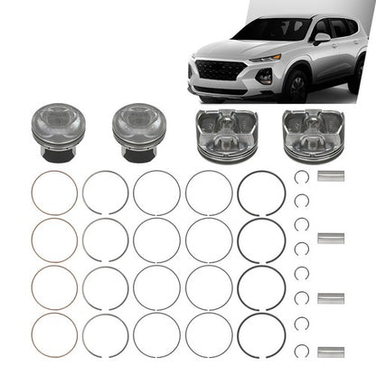 Solid Spare Fit For 11-19 Hyundai Sonata Kia Sorento Optima 2.4L Engine Pistons w/ Rings Kit