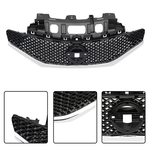 6pcs Front Bumper Upper Lower Grille+Fog Lights For 2015-2016 Nissan Versa Note
