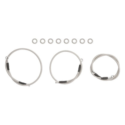 Solid Spare +2+1 Front A-Arms for Honda TRX450R w/ Braided Brake Lines & Clamps 04 05 06 07