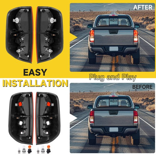 Solid Spare Pair Tail Lights Lamps For Nissan Frontier 2005-21 Suzuki Equator 09-12 w/ Bulbs