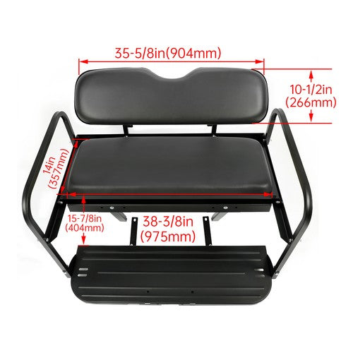 Solid Spare For 2007-2016 Yamaha Drive G29 Golf Cart Flip Folding Rear Seat Back Seat Kit