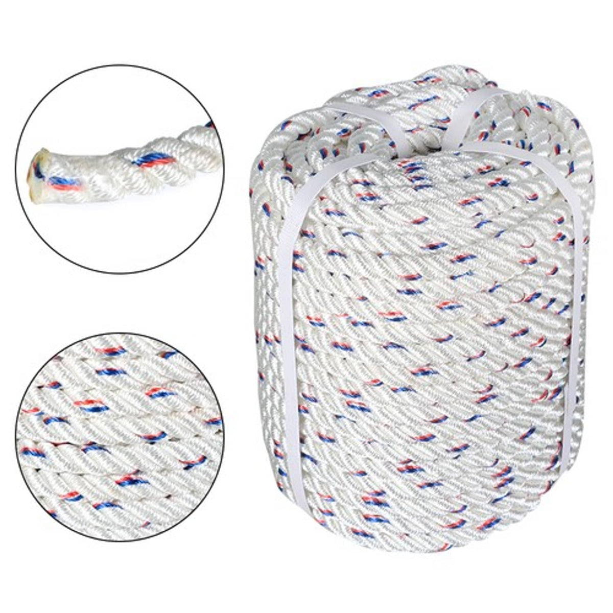 Solid Spare Double Braid Polyester Arborist Bull Rope Tree Rigging Line 5/8"x 150'