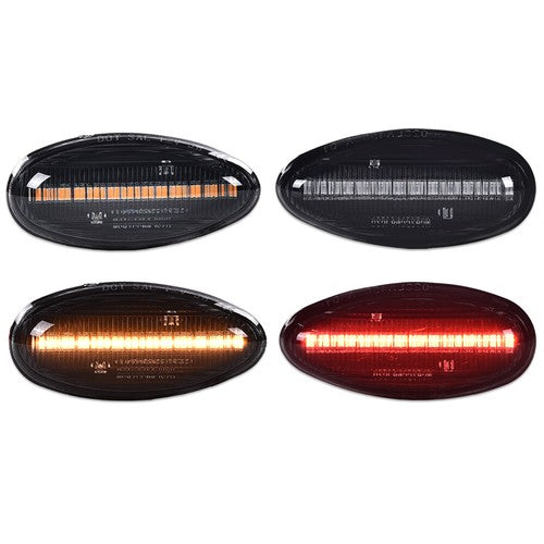 Solid Spare LED Side Marker Lights Lamps Smoked Fit For 2001-2014 Chevy Silverado GMC Sierra