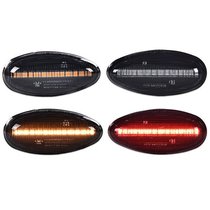 Solid Spare LED Side Marker Lights Lamps Smoked Fit For 2001-2014 Chevy Silverado GMC Sierra