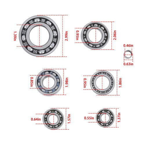 Solid Spare HR00055/HR00057/K078 For Honda TRX350 FE FM 00-06 Transmission Bearing Kit US