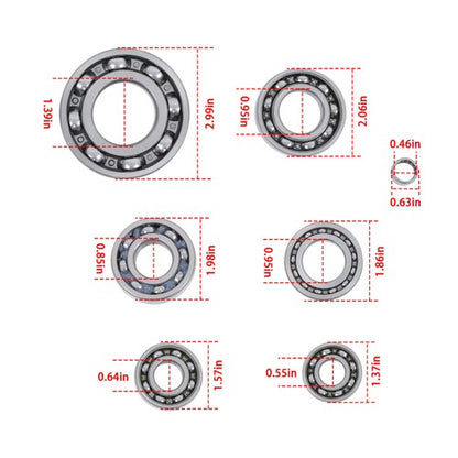 Solid Spare HR00055/HR00057/K078 For Honda TRX350 FE FM 00-06 Transmission Bearing Kit US