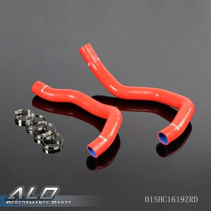 Solid Spare Fit For 1989-1994 Nissan 240SX KA24DE S13 Red Silicone Radiator Hose+Clamps Kit