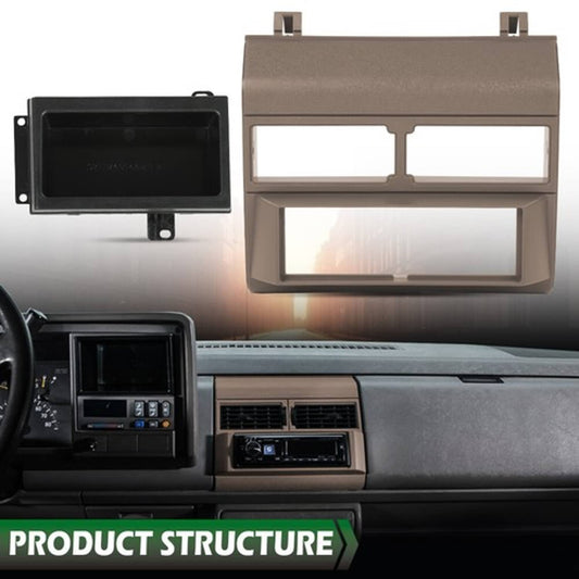 Solid Spare Single Din Radio Install Beige Dash Kit Mount Fit For 88-94 Chevy GMC Truck